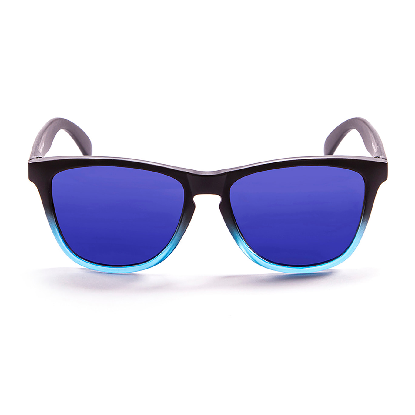 Gafas de sol OCEAN SEA - Negro mate arriba y azul transparente abajo con azul revo