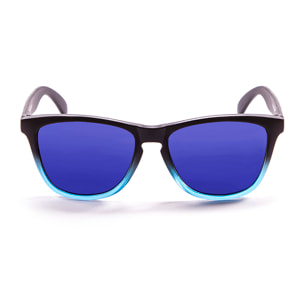 Gafas de sol OCEAN SEA - Negro mate arriba y azul transparente abajo con azul revo