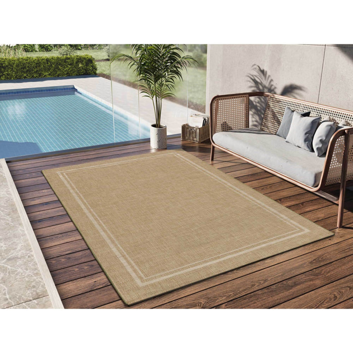 GUINEA Alfombra de exterior efecto yute color beige, varias medidas disponibles.