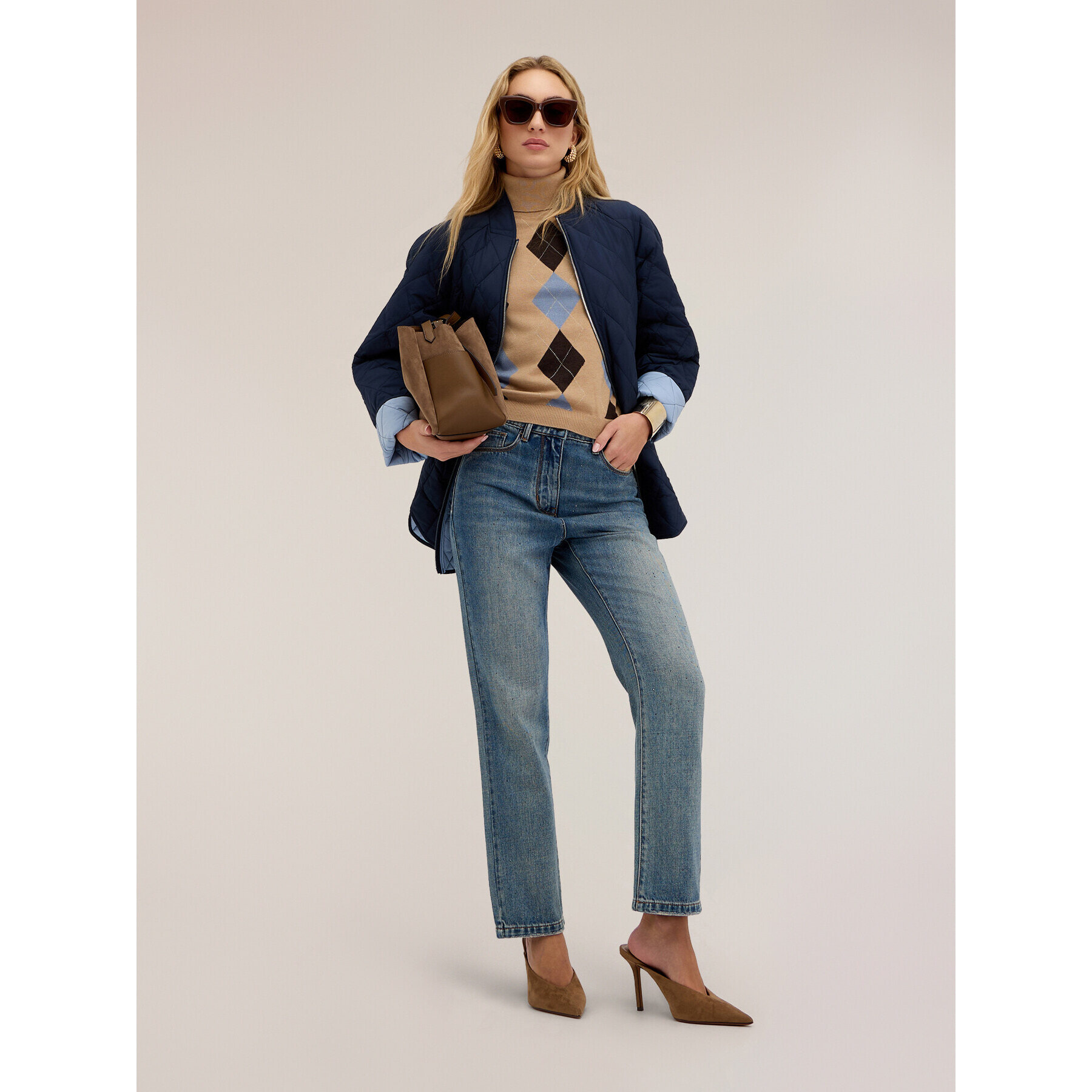 Motivi - Piumino lightweight con fodera a contrasto - Blu