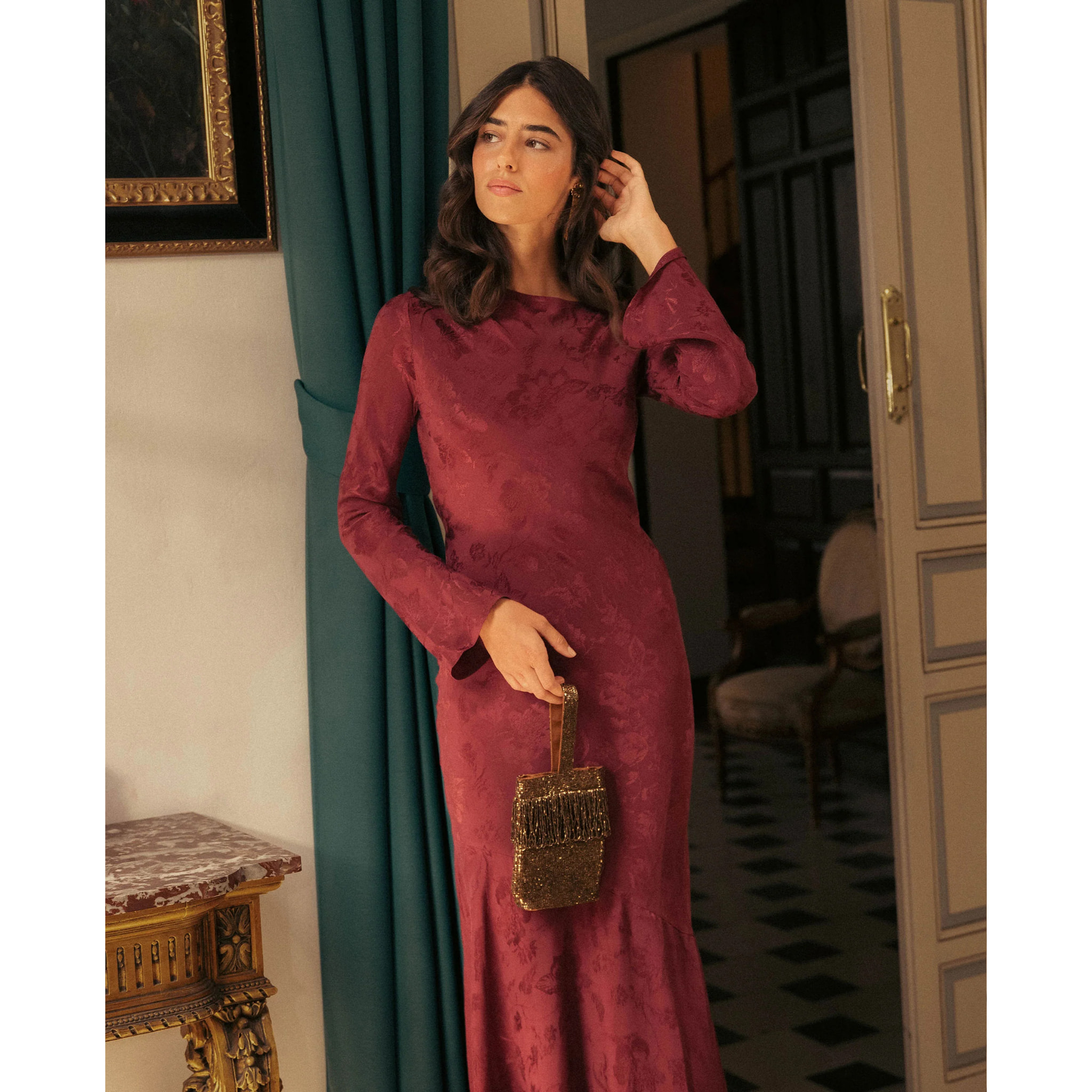 Vestido midi sin mangas