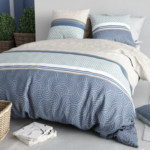 Parure housse de couette imprimé 100% coton - canopée
