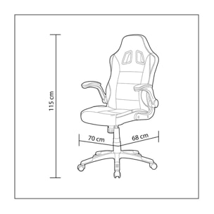 Silla gaming Mugello Negro - Rojo Mugello