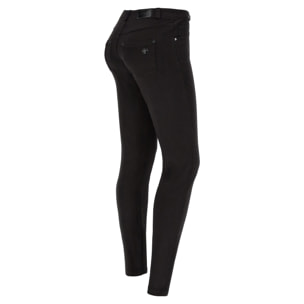 Pantaloni skinny vita regular in tessuto tinto capo