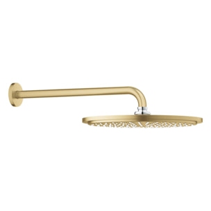 Ensemble douche de tête et bras 380 mm, 1 jet - Cool Sunrise brossé