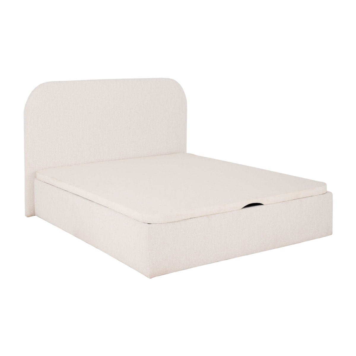 Lit coffre en ton blanc pour les sommiers en différentes tailles