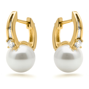 Pendientes Esha acabado oro amarillo 18k