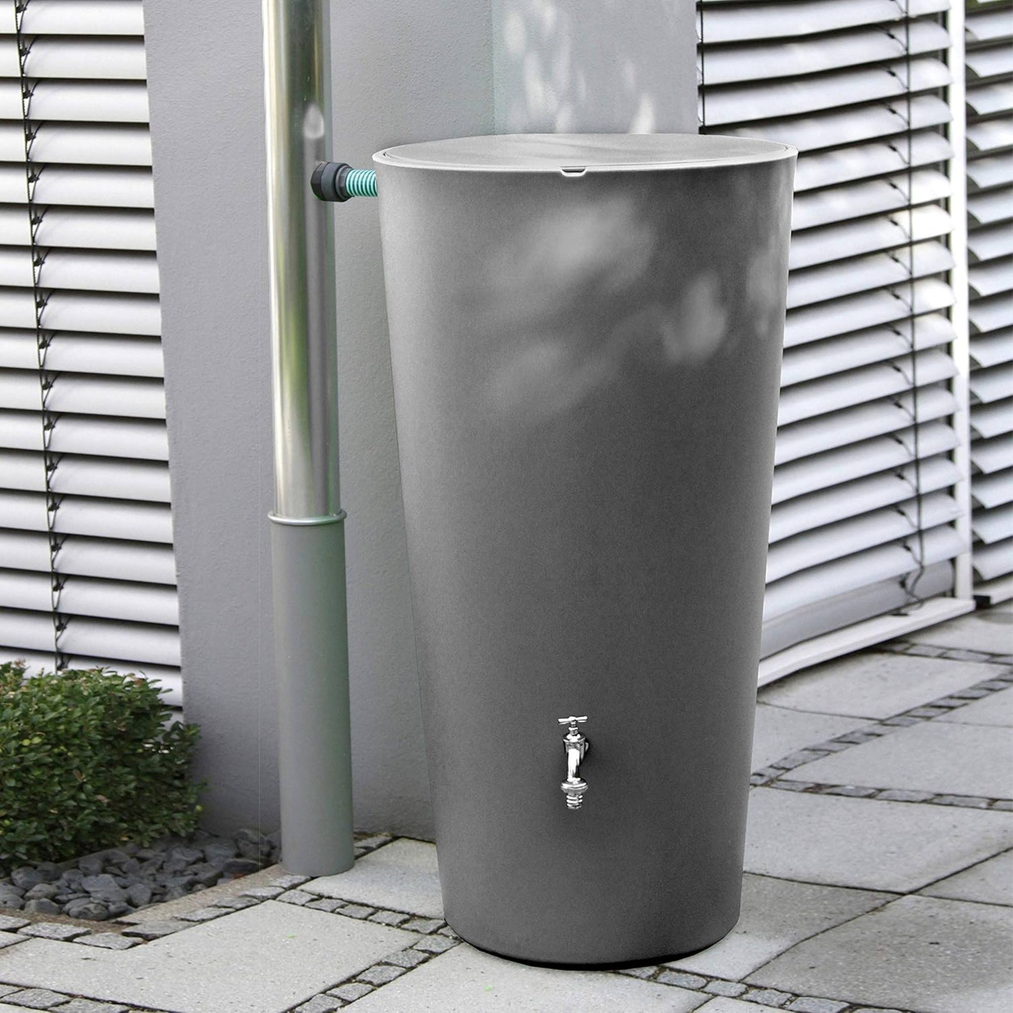 Bidón para agua de lluvia rainbowl de 210l color antracita