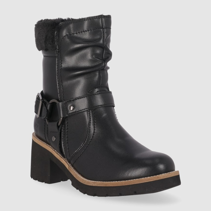 Botines de Piel - Negro - Tacón: 6 cm