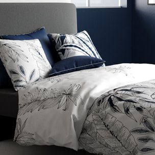 Parure de draps imprimé 100% coton - zanzibar - bleu
