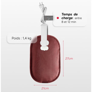 Bouillotte Electrique TERRAILLON Velvet tissu velours