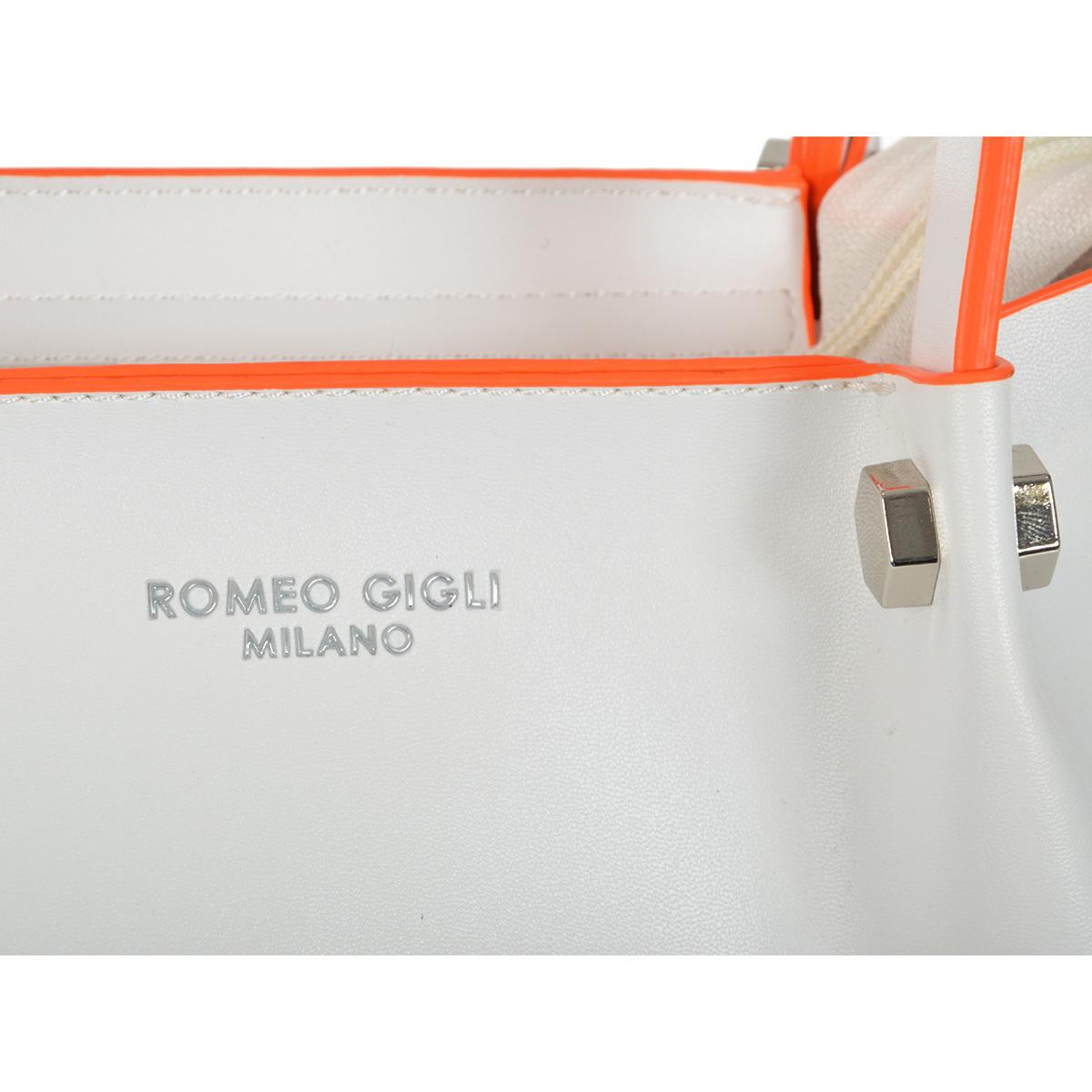 Borsa a a mano Romeo Gigli Milano Bianco/Arancio