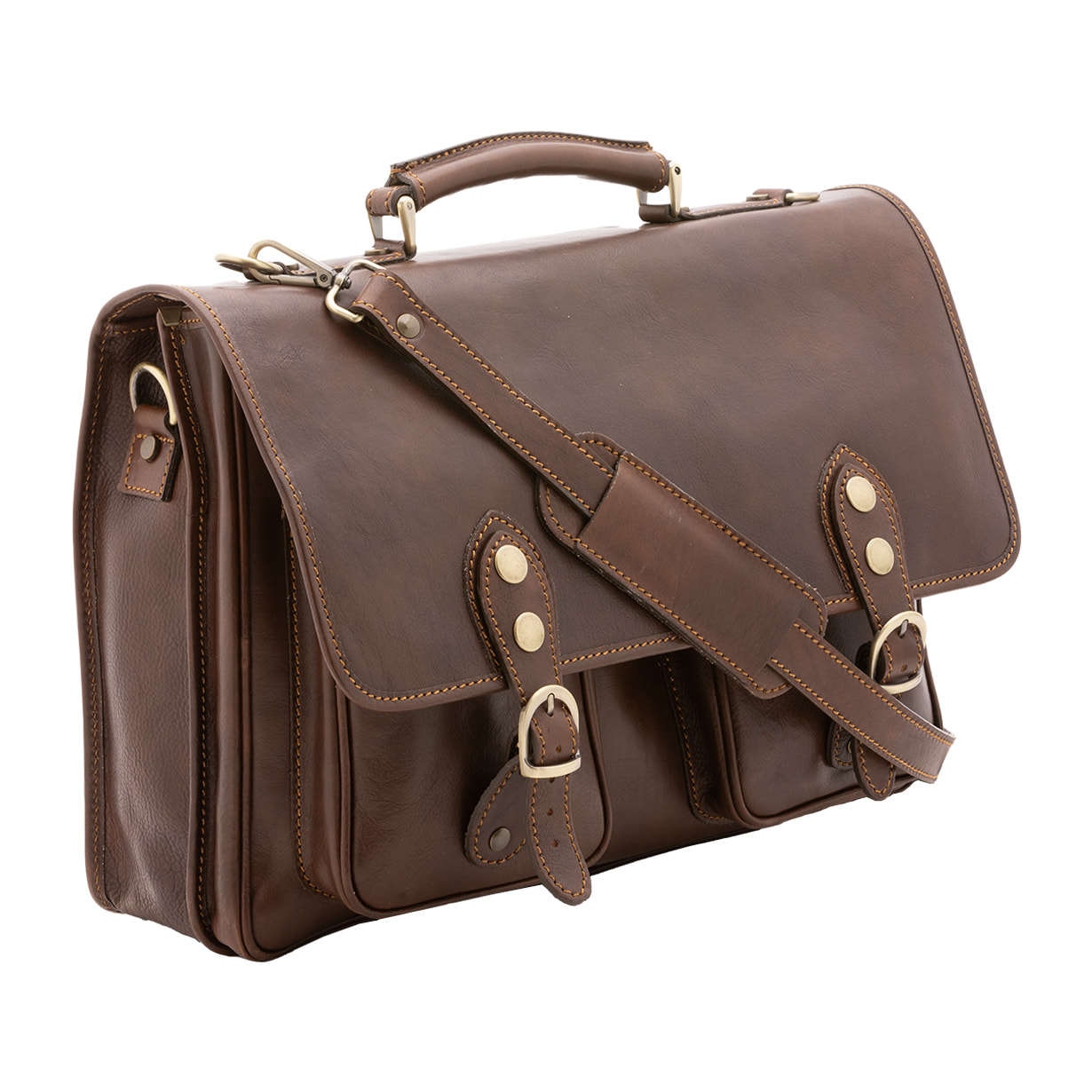 Borsa a mano  unisex In Vera pelle Made in Italy 25x38x10 cm