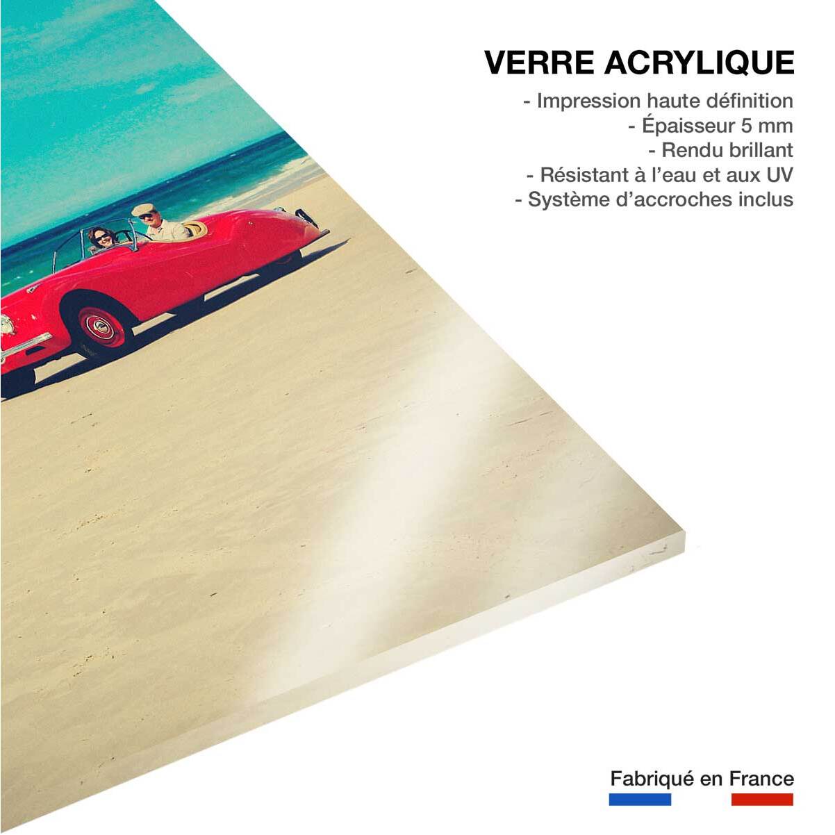 Tableau red car Tableau plexiglas