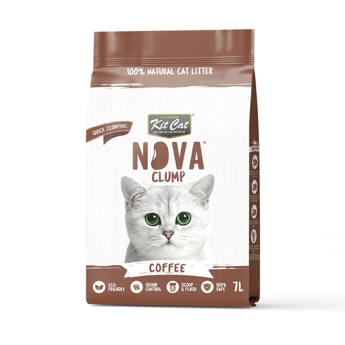 Kit Cat Nova Pack Ahorro 12 - Coffee 7 L Arena Vegetal para gatos