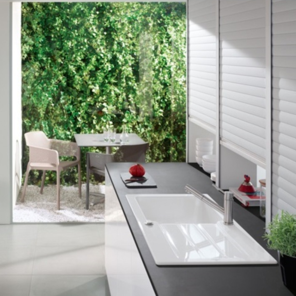 Evier 1 bac 100 x 51 cm Architectura 60 Blanc