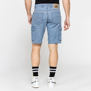 BERMUDA TASCONATO IN DENIM LEGGERO ELASTICIZZATO 9 oz.