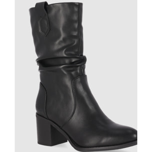 Botines - Negro - Tacón: 7 cm