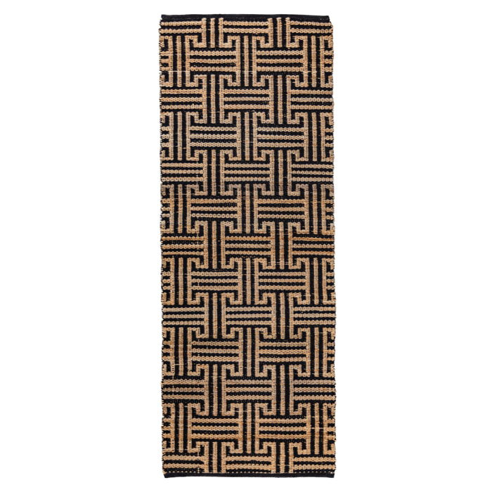 Tapis en jute de couloir MEANDER