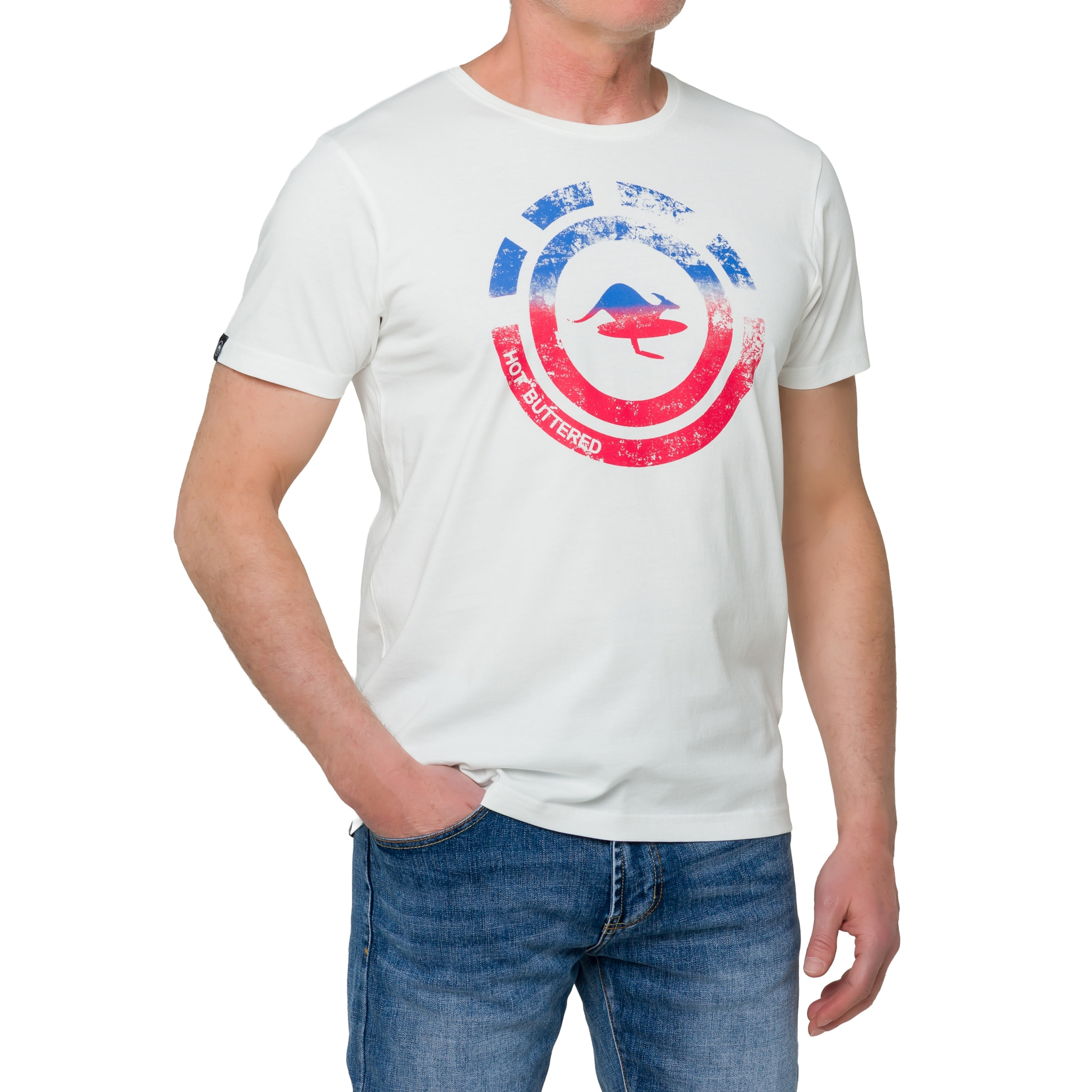 T-shirt in cotone 150 gr Hot Buttered Nahua Colore Bianco