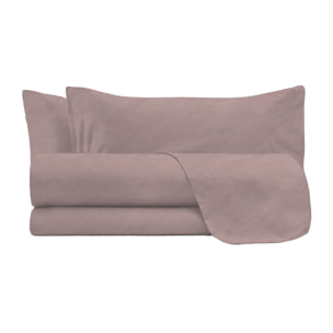 COMPLETO LETTO WATER WASHED, 100% Microfibra, No Stiro - ROSA ANTICO