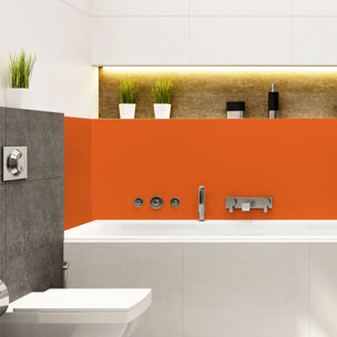 Rouleau adhésif décoratif Vinyle au Mètre - Orange - Sticker Lavable Imperméable Mur Cuisine Meubles