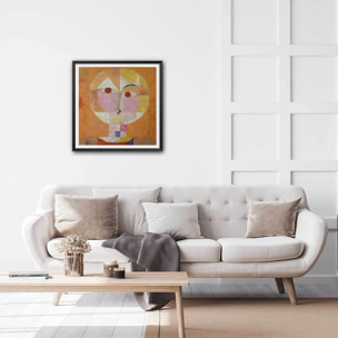 Poster Senecio - Paul Klee Affiche + cadre en bois - Noir