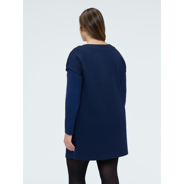 Fiorella Rubino - Vestito corto con fiocco a pois - Blu