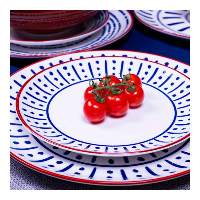 Lot de 6 assiettes à dessert, SANTORIN