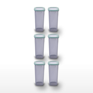 Lot de 6 Boites à Provisions Fackelmann Storage