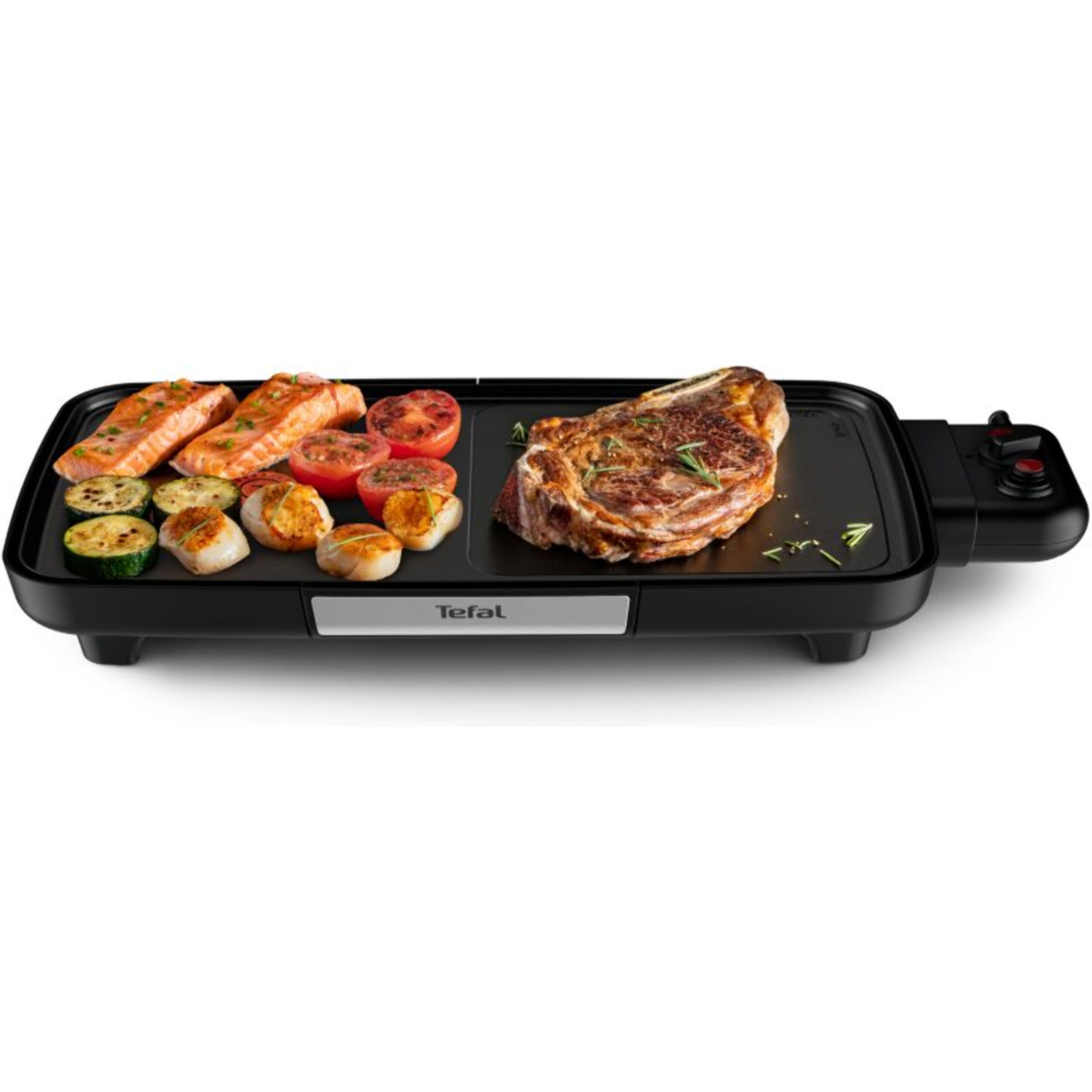 Plancha électrique TEFAL CB641810 noir à poser, 50x26 cm