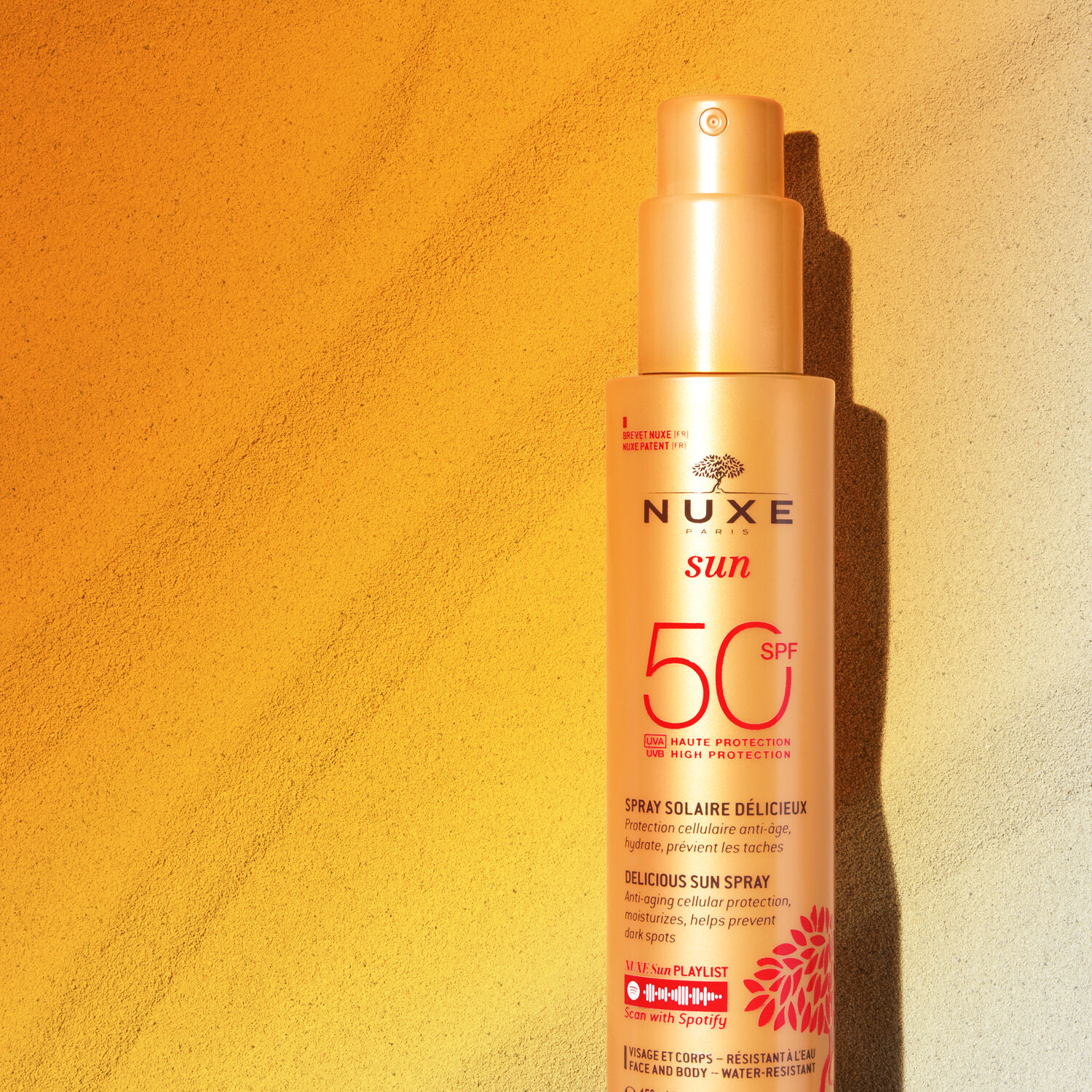 Nuxe Sun  - Spray Solaire Fondant haute protection SPF 50 - Visage et Corps - Tous types de peaux - 150ml