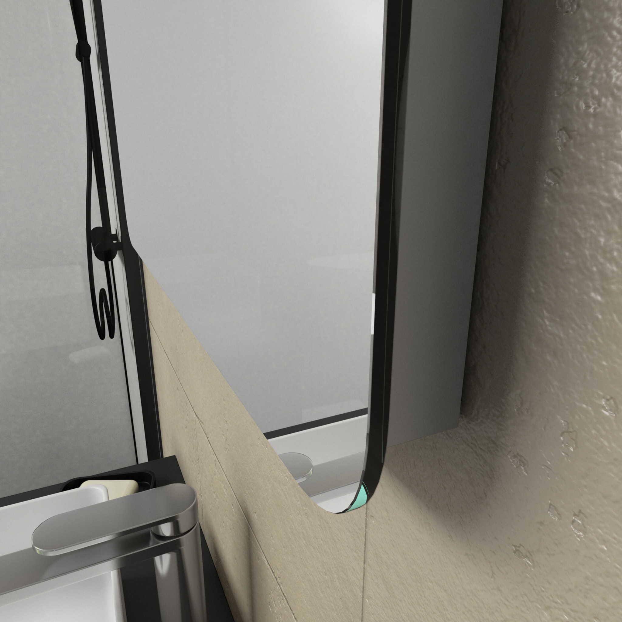 Miroir salle de bain avec bandeau Led - 50x70x5 cm - CLOUD