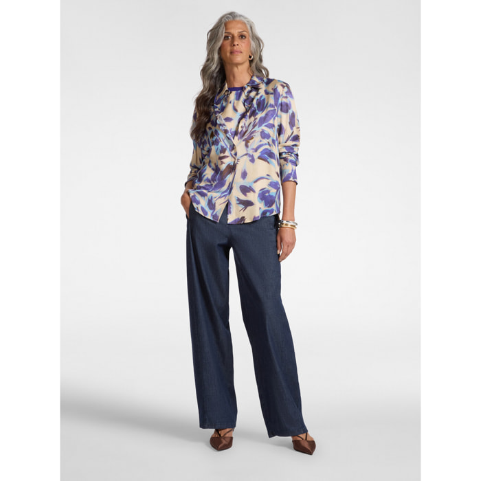 Elena Mirò - Jeans regular in Chambray - Blu