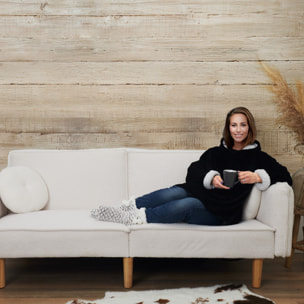 Plaid - HOME DECO FACTORY - Noir - Ultraconfortable - Cocooning