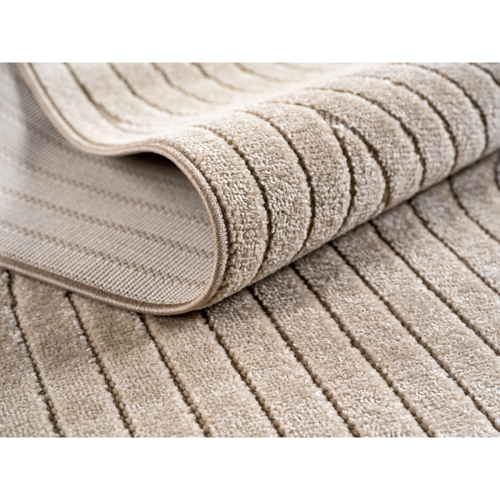 ALVORA - Tapis intérieur/extérieur beige à motif géométrique