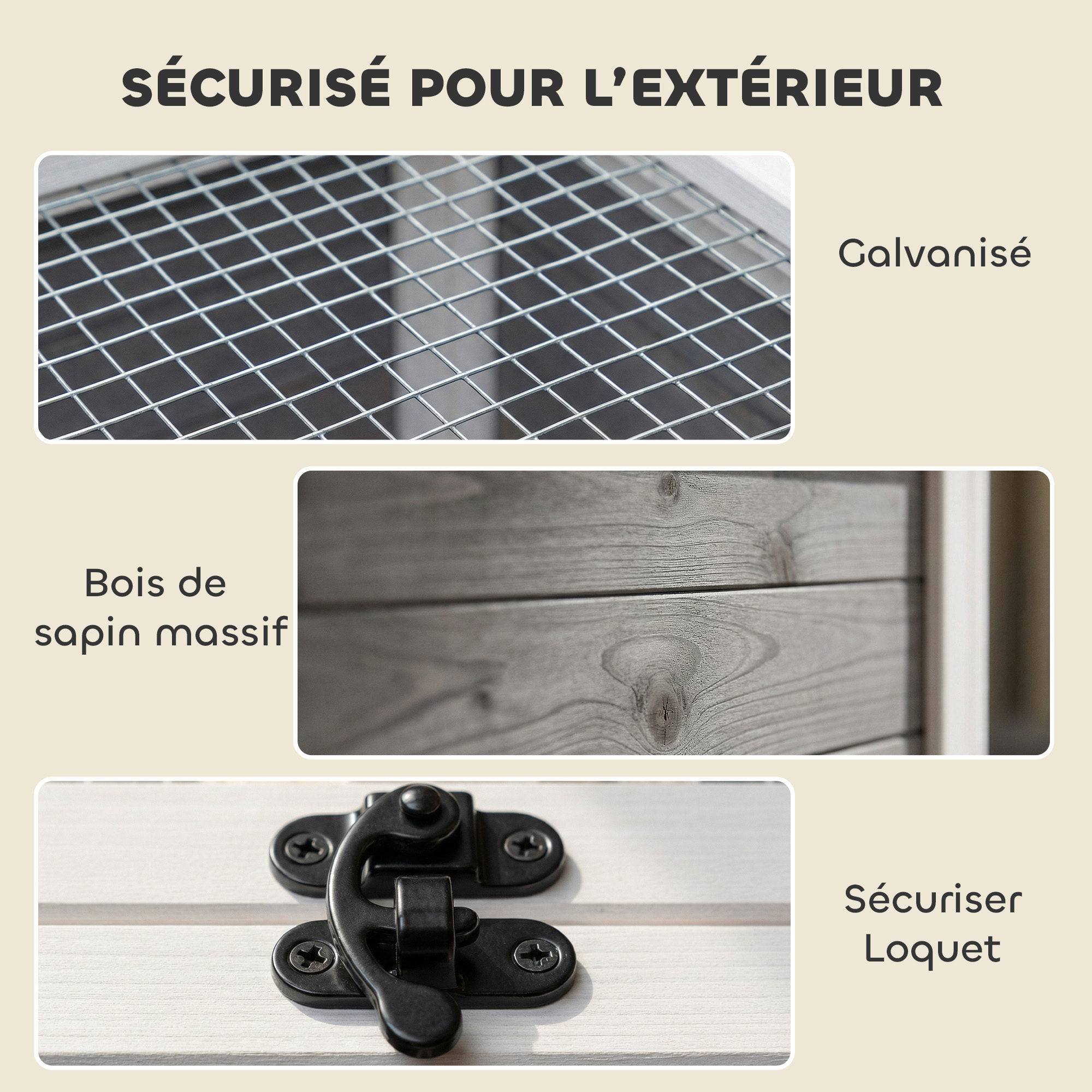 Enclos tortue maison tortue dim. 113x106,5x44cm niche couverte porte blanc gris