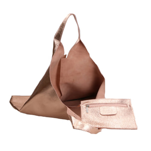 Borsa a spalla da donna - Modello Argenta - Pelle laminata - 44.0 x 38.0 x 3.0 cm