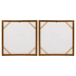 Set 2 Cuadros 80% Pintado A Mano Y Foil 80x4x80 Cm