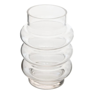 Vase Melty en Verre 14x14x20,5cm Transparent