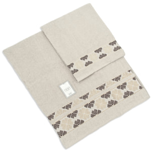 SET ASCIUGAMANI COTTON MANIA – CHARMS - BEIGE CHIARO