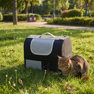 Litière voyage chat - bac à litière pliable portable imperméable zippé