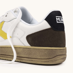 MUNICH LEGIT MAN 118 Zapatilla de Estilo Tenis Casual Blanca y Marrón