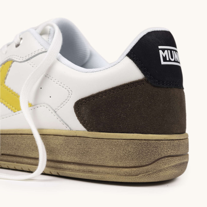 MUNICH LEGIT MAN 118 Zapatilla de Estilo Tenis Casual Blanca y Marrón