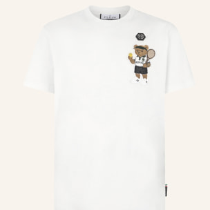 PHILIPP PLEIN Round Neck T-Shirt Teddy Tennis Patch