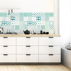 Stickers muraux - Sticker Mural Carrelage adhésif Cuisine Salle de Bain - 30 STICKERS CARRELAGES SCANDINAVE CEMENTPLATTOR