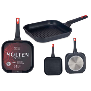 GRIGLIA 28X28 IN GHISA FULL INDUCTION MOLTEN