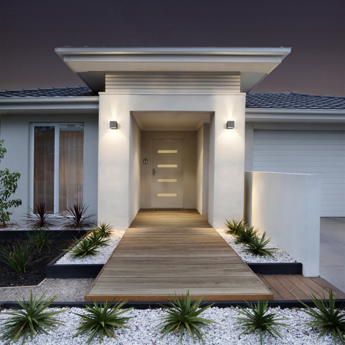 Forlight REX Aplique Exterior LED con Haz de Luz Modulable IP54 5,2W 3000K 244Lm Gris Urbano