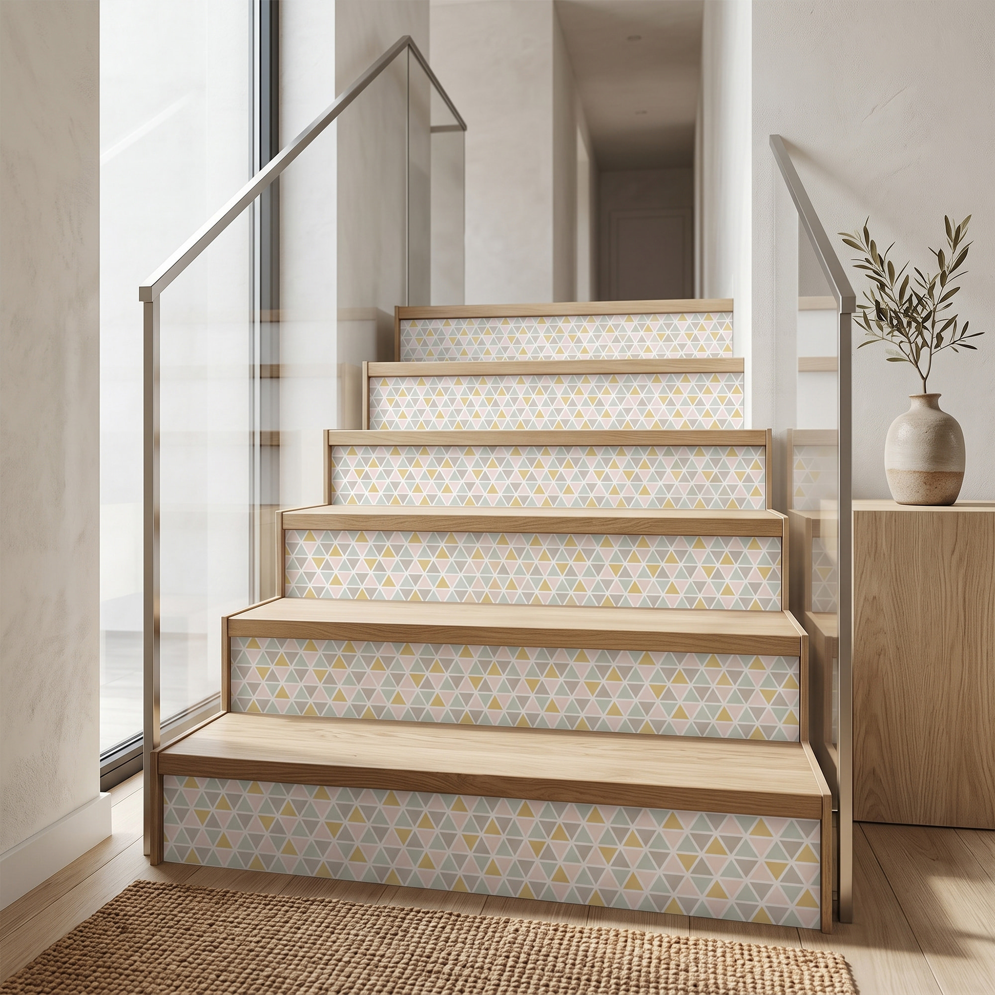 Stickers adhésifs escalier carrelages | Sticker Autocollant contremarche Carreaux de ciment carrelages adhésif - ADABYR
