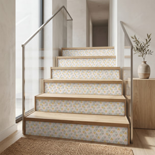 Stickers adhésifs escalier carrelages | Sticker Autocollant contremarche Carreaux de ciment carrelages adhésif - ADABYR